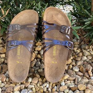 Birkenstock Dark Brown Leather Sandals EU 37/ Ladies 6